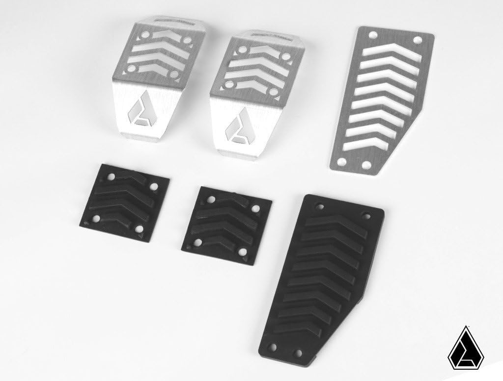 aluminum pedal covers ASSAULT INDUSTRIES BRUSHED ALUMINUM FITTED PEDAL COVERS FOR THE POLARI – Slingshot Only