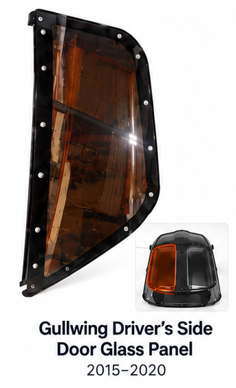 Twist Dynamics Gullwing Driver's Side Door Glass Panel 2015–2020 — manufacturer photo 1