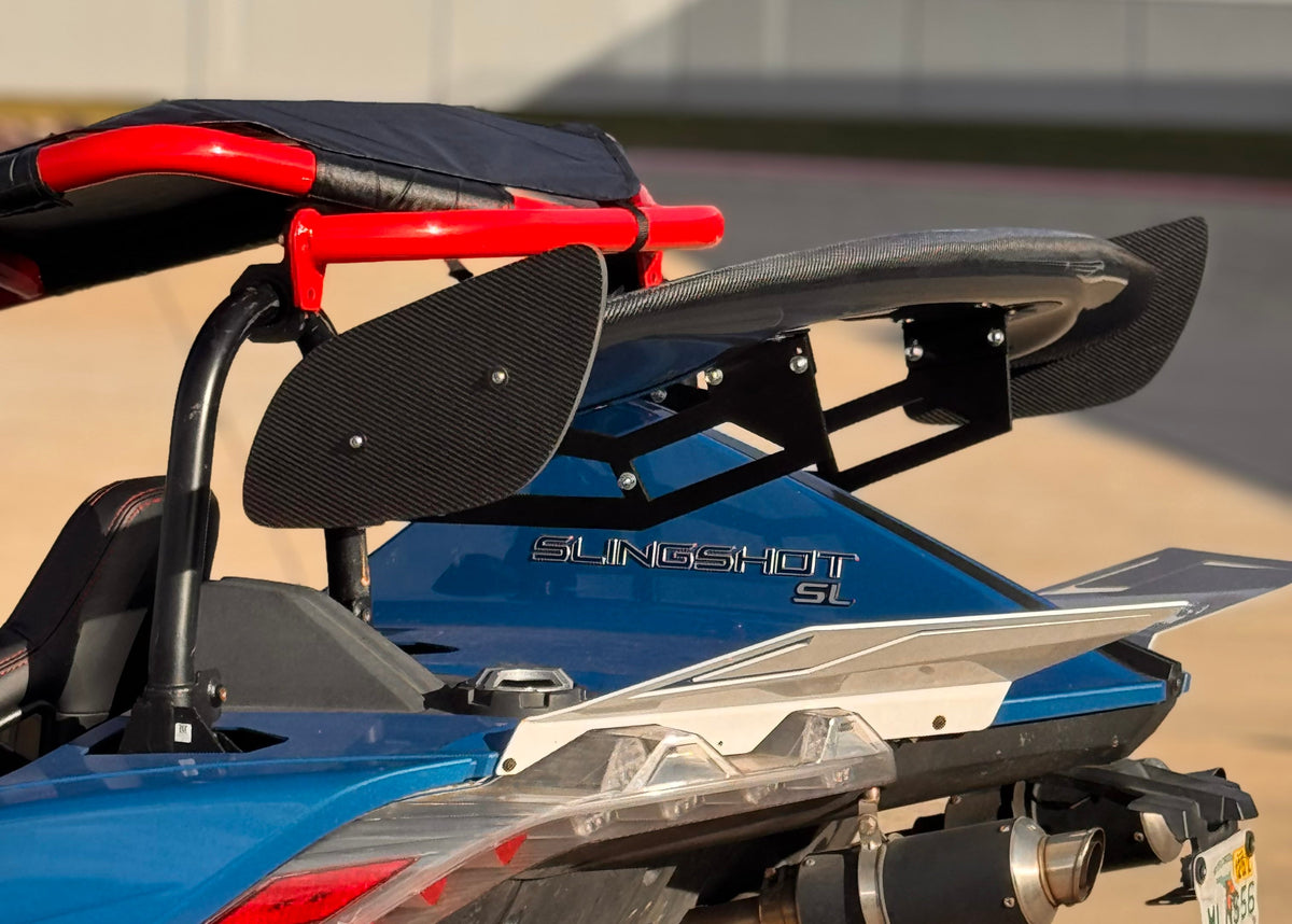Twist Dynamics Carbon Fiber Rear Wing Kit for Polaris Slingshot (2020–2026) — Round Roll Hoops — manufacturer photo 2