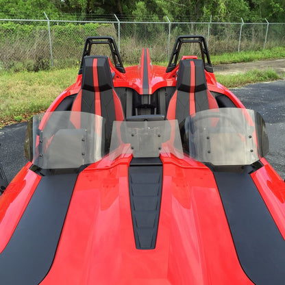MADSTAD ENGINEERING 10" DUAL DOUBLE BUBBLE WINDSHIELD SYSTEM FOR THE POLARIS SLINGSHOT (2015-2019)