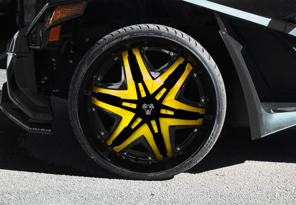 TWIST DYNAMICS 22" MATADOR CHROME WHEEL SET FOR THE POLARIS SLINGSHOT (2015-2024)