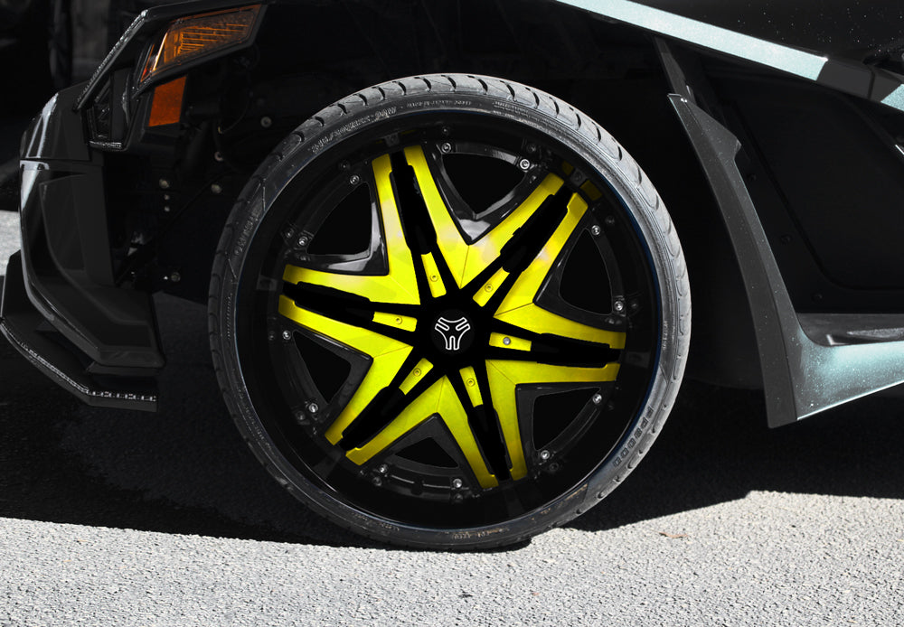 TWIST DYNAMICS 22" MATADOR CHROME WHEEL SET FOR THE POLARIS SLINGSHOT (2015-2024)