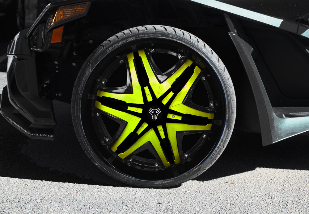 TWIST DYNAMICS 22" MATADOR CHROME WHEEL SET FOR THE POLARIS SLINGSHOT (2015-2024)
