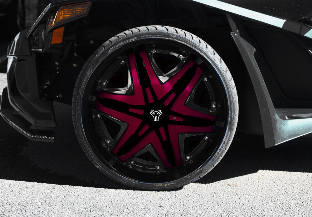 TWIST DYNAMICS 22" MATADOR CHROME WHEEL SET FOR THE POLARIS SLINGSHOT (2015-2024)