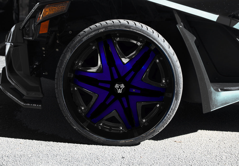 TWIST DYNAMICS 22" MATADOR CHROME WHEEL SET FOR THE POLARIS SLINGSHOT (2015-2024)