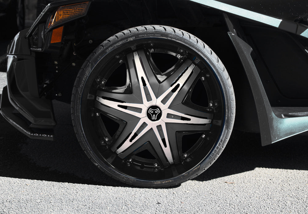 TWIST DYNAMICS 22" MATADOR CHROME WHEEL SET FOR THE POLARIS SLINGSHOT (2015-2024)
