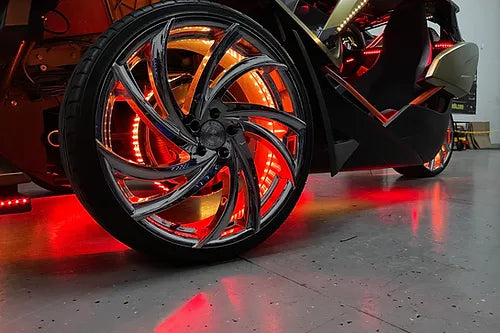 LITE THE NITE LEDS CHASE WHEEL RING (4 STRIP) KIT (WITHOUT WHEEL RINGS) FOR THE POLARIS SLINGSHOT (2015-2024)