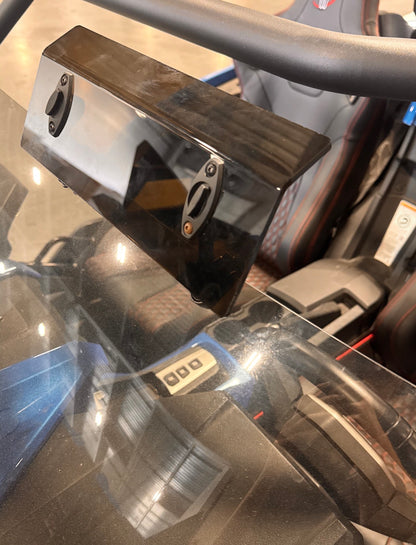 TD Polaris Slingshot Wind Deflector Set — Adjustable Clamp-On Windshield Shield, 2-Panel 2015-2026+