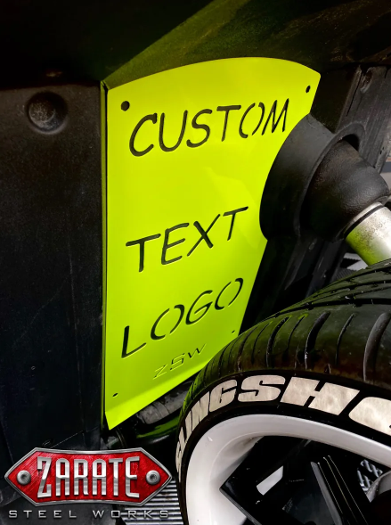 ZSW SS Custom Text Rear Splash Panel [2015-2024+]