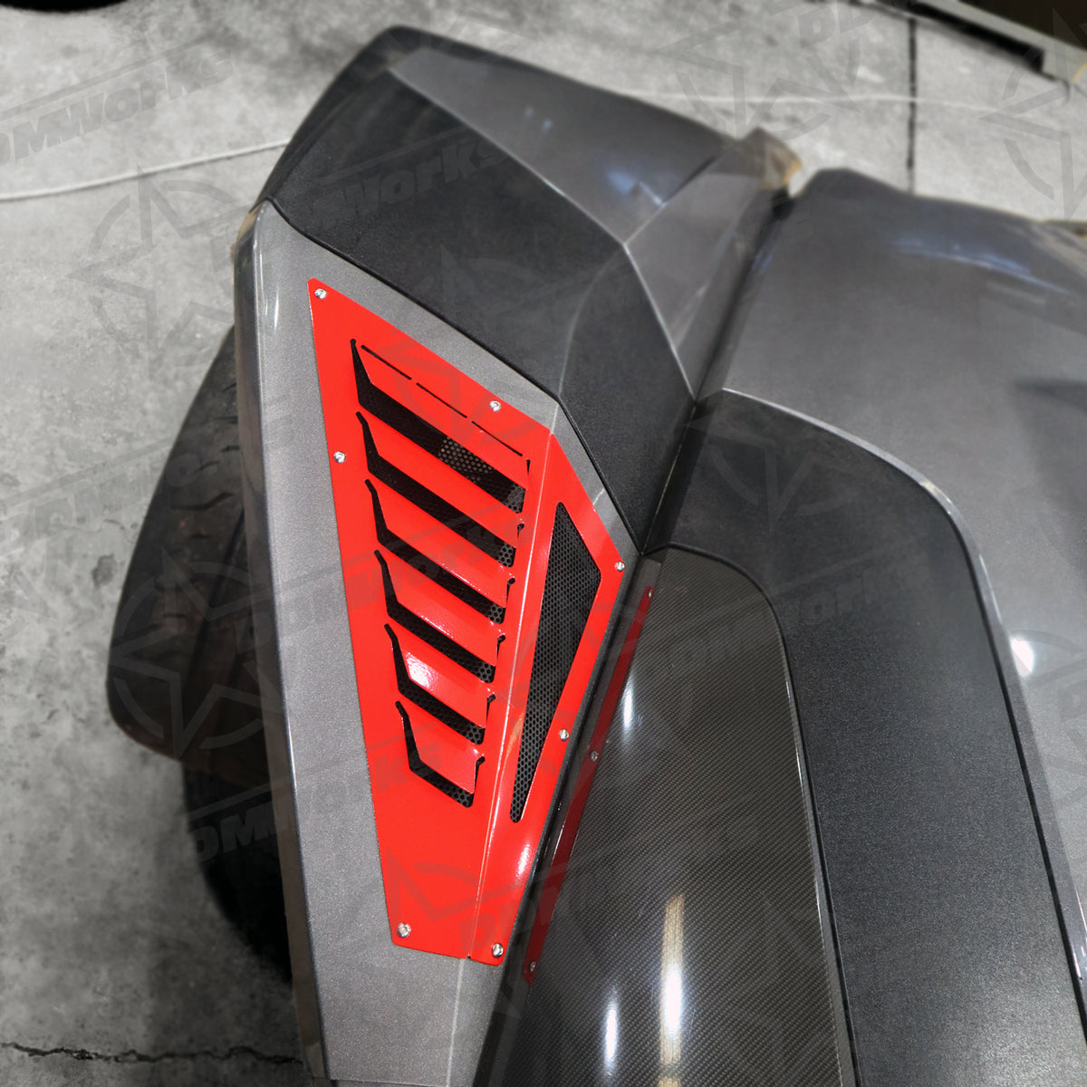 DDMWorks Polaris Slingshot Side Hood Vents, Louvered (2015–2026) — manufacturer photo 2