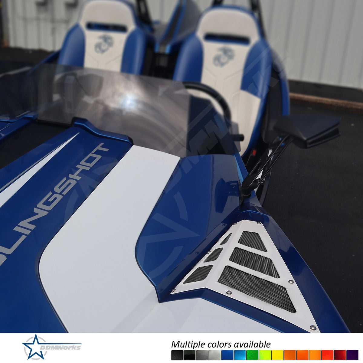 DDMWorks Polaris Slingshot Side Hood Vents, Trinity (2015–2026) — manufacturer photo 1