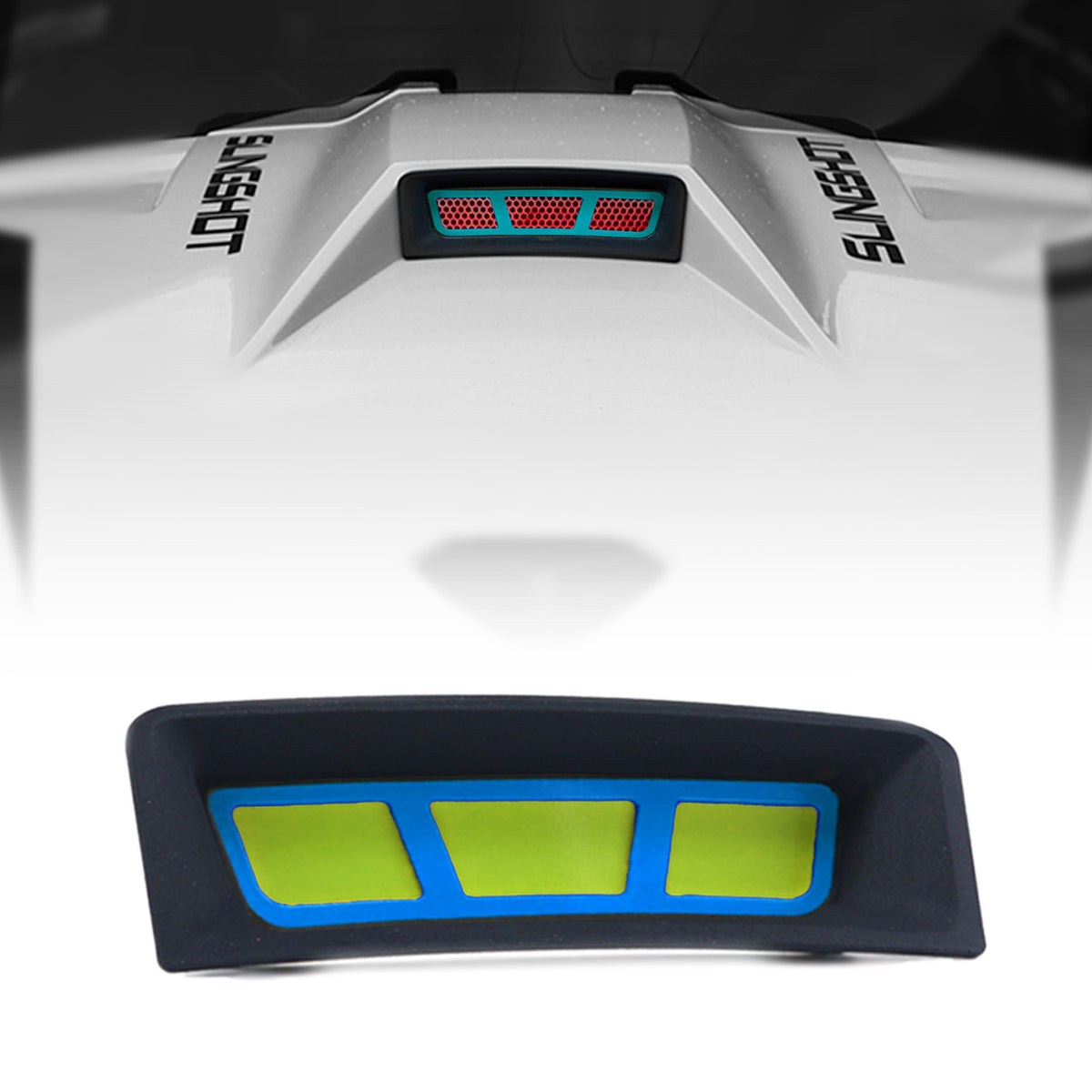 DDMWorks Vented Sport Hood Grille for Polaris Slingshot, Trinity Design (2015–2026) — manufacturer photo 1