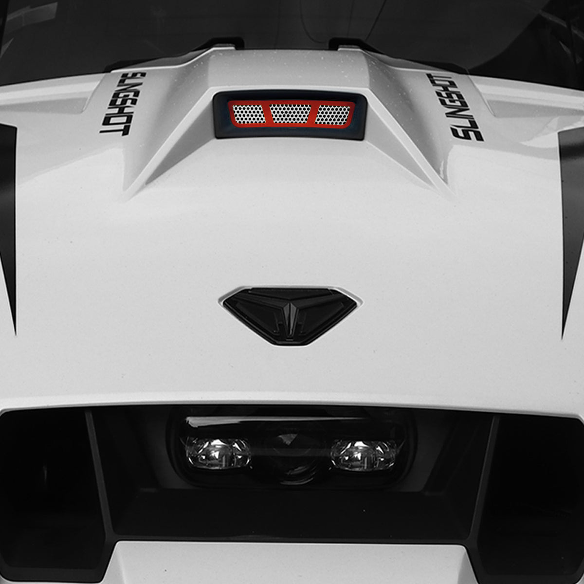 DDMWorks Vented Sport Hood Grille for Polaris Slingshot, Trinity Design (2015–2026) — manufacturer photo 2
