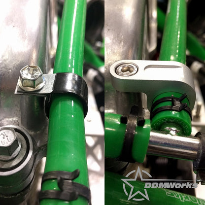 DDMWorks Billet hose clamps for Polaris Slingshot (2015–2019) — manufacturer photo 2