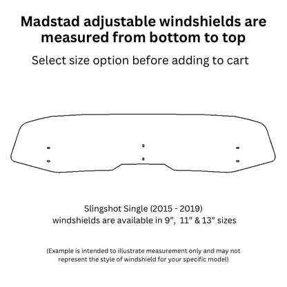 Madstad Adjustable Windshield System for Polaris Slingshot (2015 - 2019) Single/Blade Style