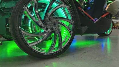 LITE THE NITE LEDS CHASE WHEEL RING (4 STRIP) KIT (WITHOUT WHEEL RINGS) FOR THE POLARIS SLINGSHOT (2015-2024)