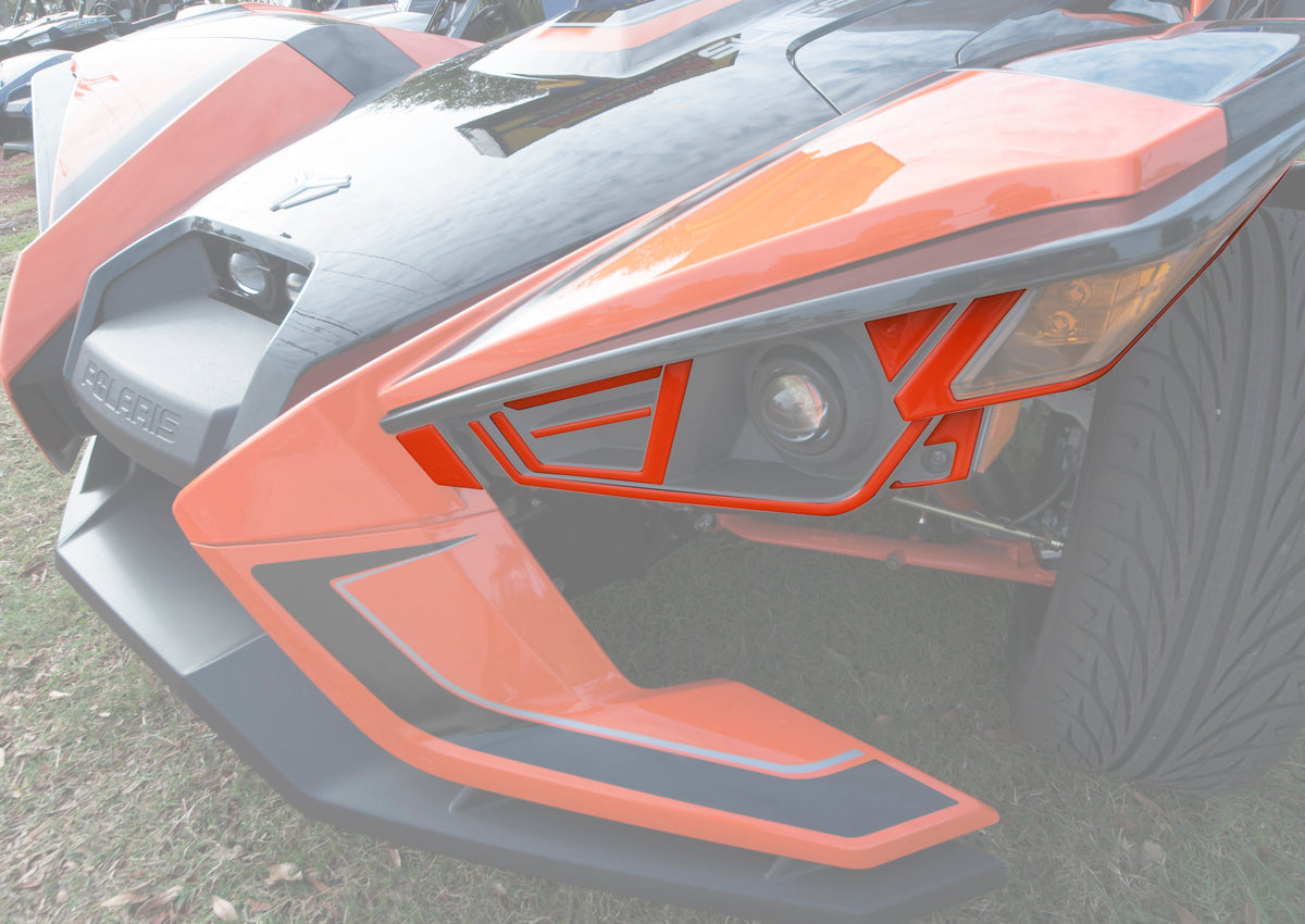 Tufskinz Headlight Assembly Kit Accent Trim Fits 2015-2019 Polaris Slingshot