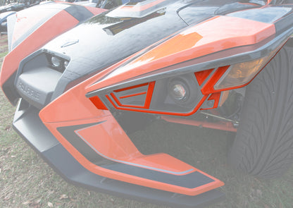 Tufskinz Headlight Assembly Kit Accent Trim Fits 2015-2019 Polaris Slingshot