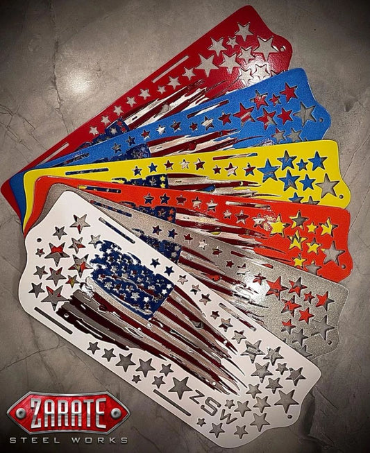 Zarate Steel Works Polaris Slingshot American Tattered Flag Grille