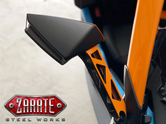 Zarate Steel Works Polaris Slingshot Side View Mirror Arm Accents (Pair) - OEM Design