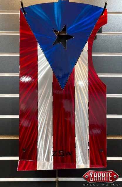 Zarate Steel Works Polaris Slingshot Puerto Rican Flag Rear Splash Panel
