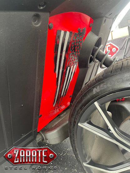 Zarate Steel Works Polaris Slingshot Tattered Flag Rear Splash Panel