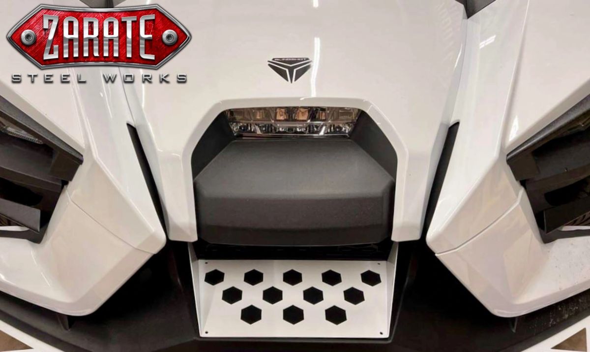 Zarate Steel Works Polaris Slingshot Front Upper Bumper Plate- Honeycomb Design
