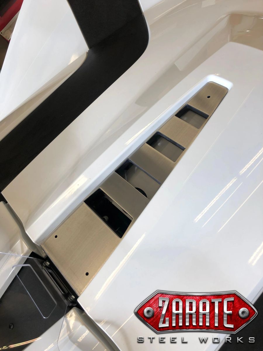 Zarate Steel Works Polaris Slingshot Single Layer Hood Vent - Logo