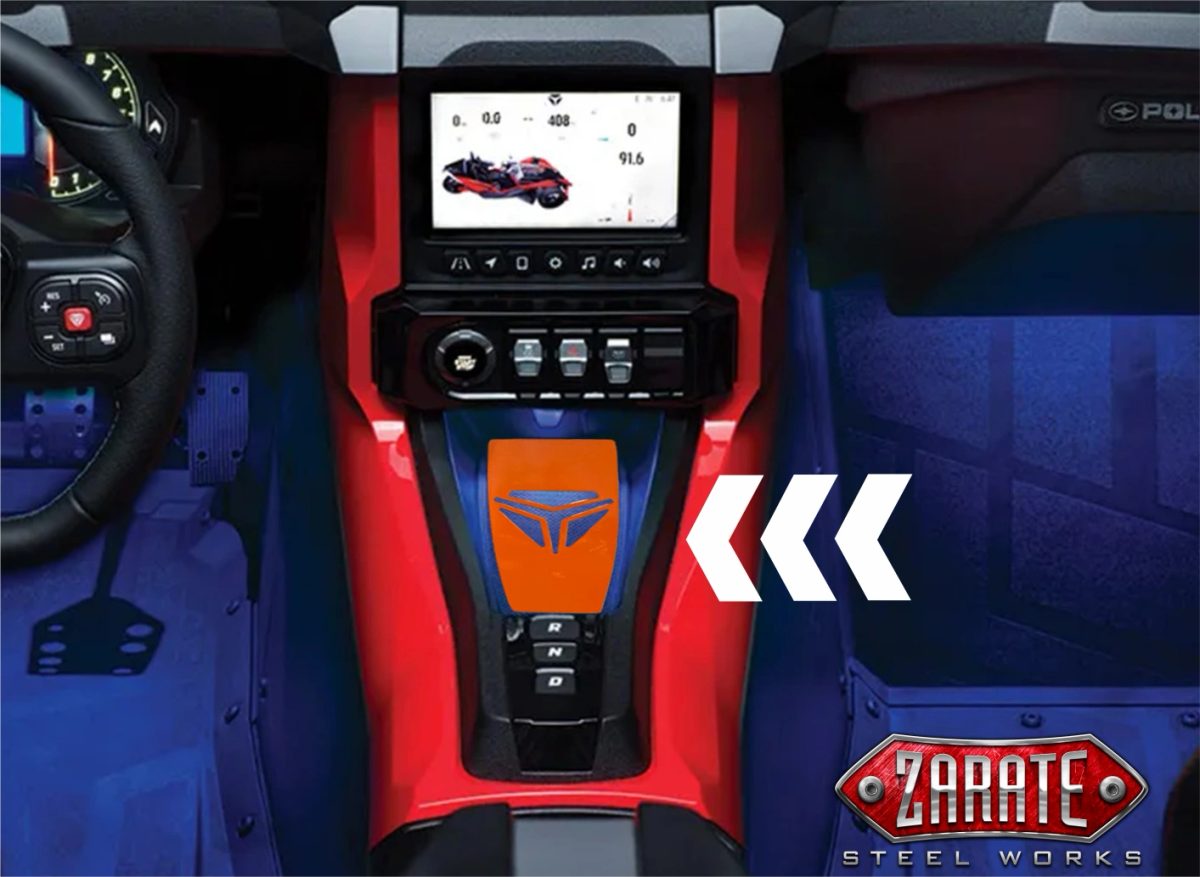 Zarate Steel Works Polaris Slingshot 2020+ Center Console Accent Panel