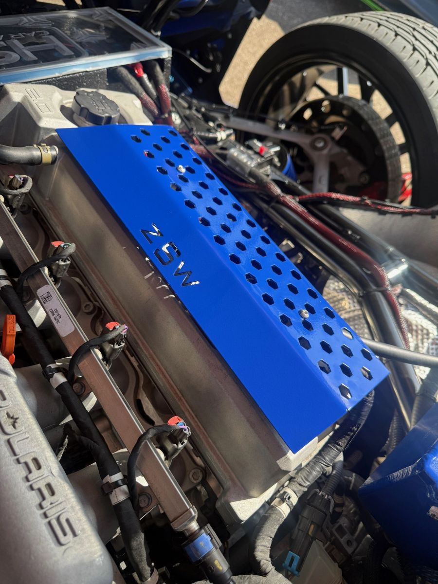 Zarate Steel Works 2020+ Polaris Slingshot Coil Pack Cover – Honeycomb Design