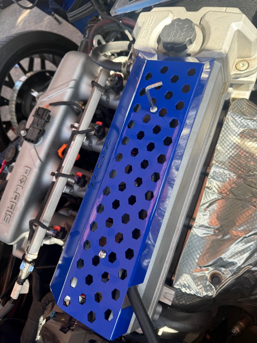 Zarate Steel Works 2020+ Polaris Slingshot Coil Pack Cover – Honeycomb Design