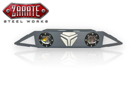 Zarate Steel Works lower bumper accent trim with Slingshot logo and two round LED lights