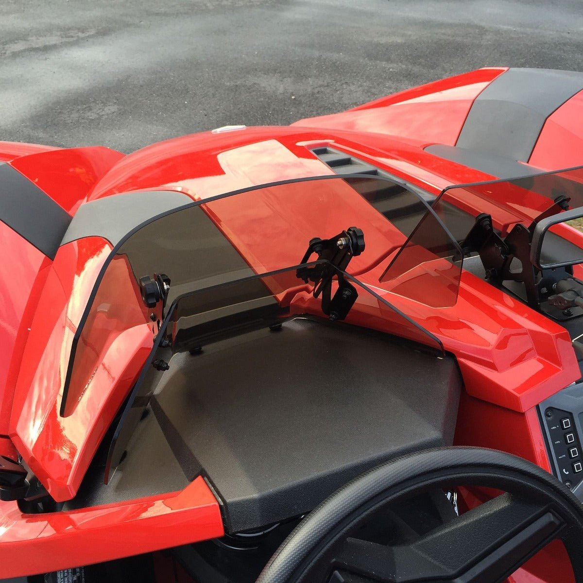 MADSTAD DUAL 10" DOUBLE BUBBLE WINDSHIELD SYSTEM FOR THE POLARIS SLINGSHOT (2015-2019)