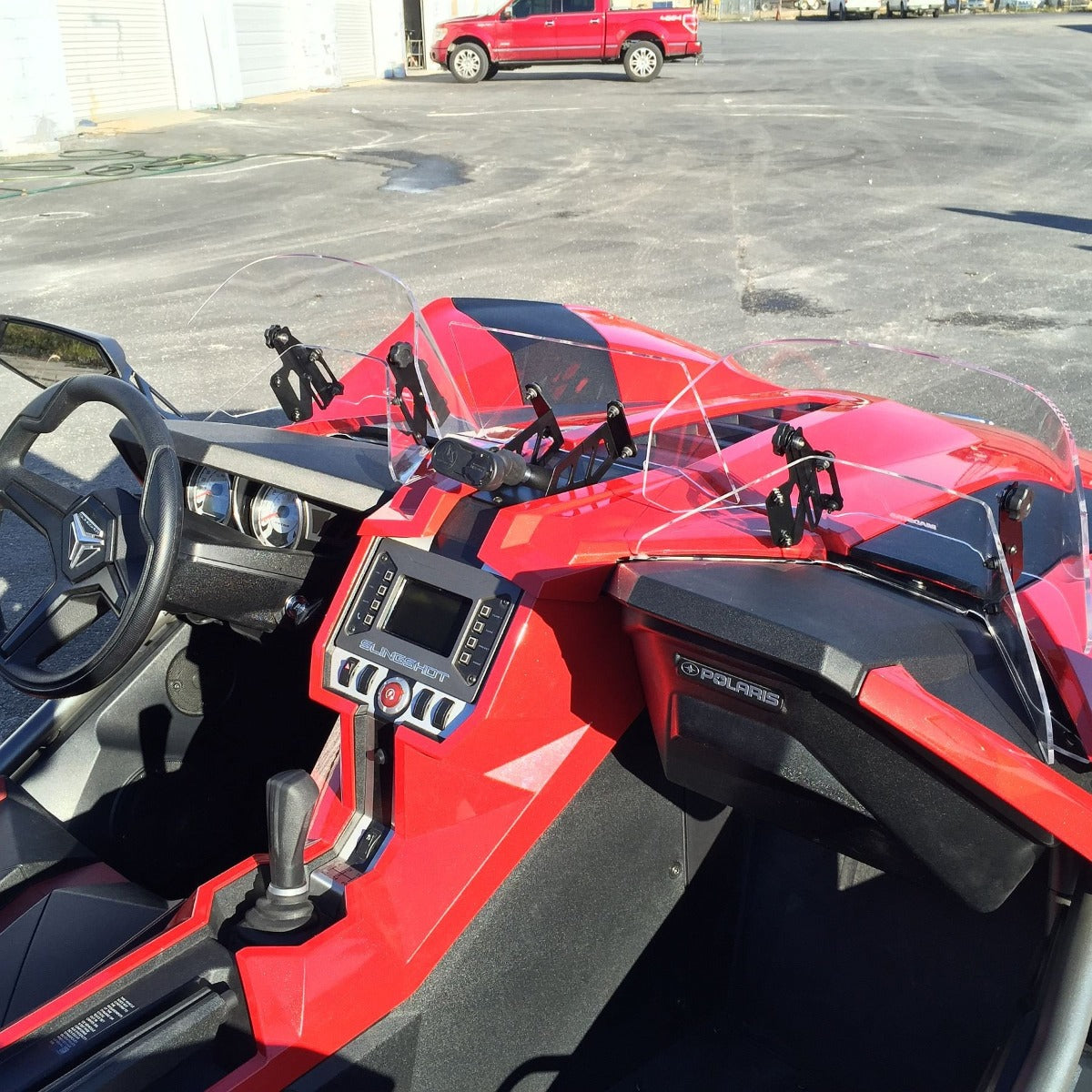 MADSTAD DUAL 10" DOUBLE BUBBLE WINDSHIELD SYSTEM FOR THE POLARIS SLINGSHOT (2015-2019)