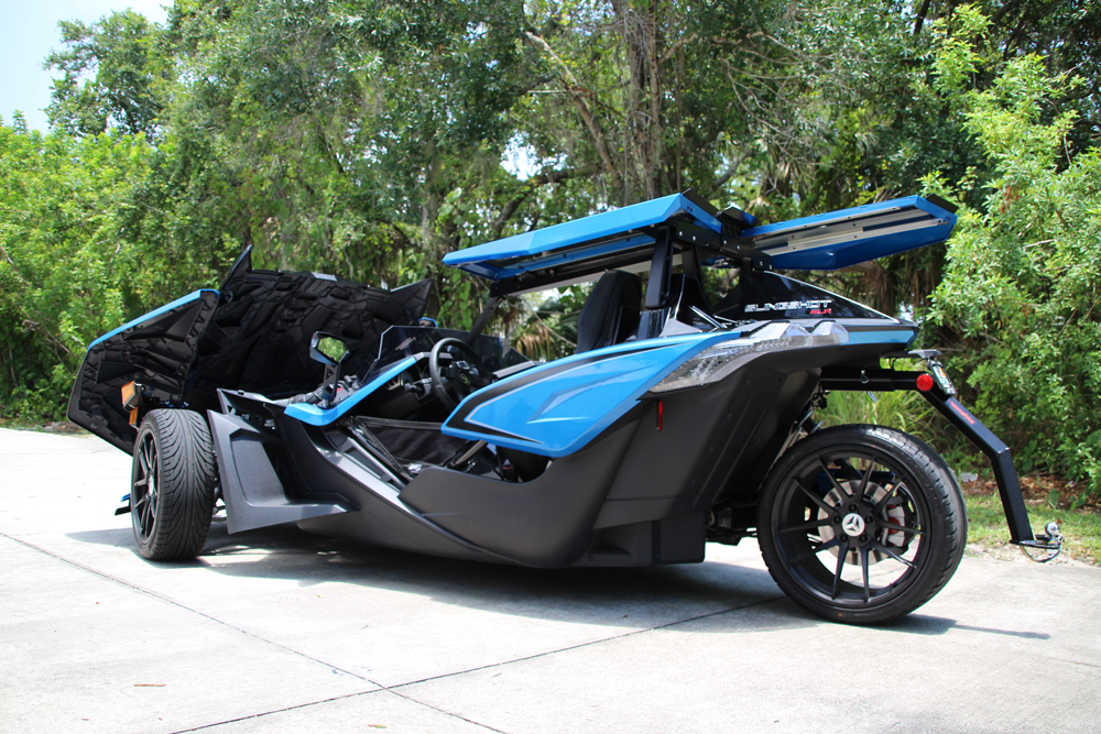 TWIST DYNAMICS STING-RAY ROOF SYSTEM FOR THE POLARIS SLINGSHOT (2015-2024* | SQUARE ROLL HOOPS)